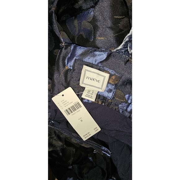 New Anthropologie Maeve V-Neck Velvet Jacquard A-Line Midi Dress $248 SIZE 8 - Picture 5 of 5